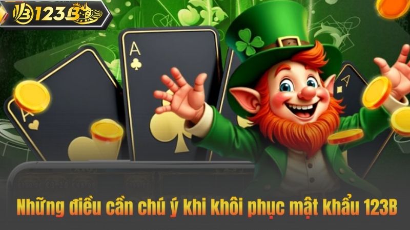 Những điều cần chú ý khi khôi phục mật khẩu 123B